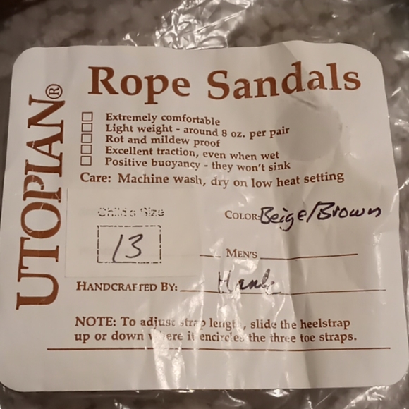 Children's Rope Sandals - Picture 2 of 4